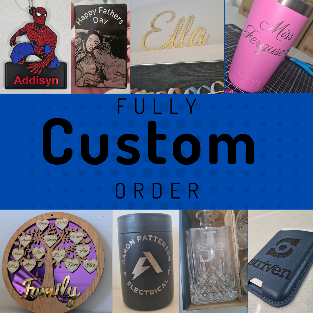 Fully Custom Engraving and 3D printing