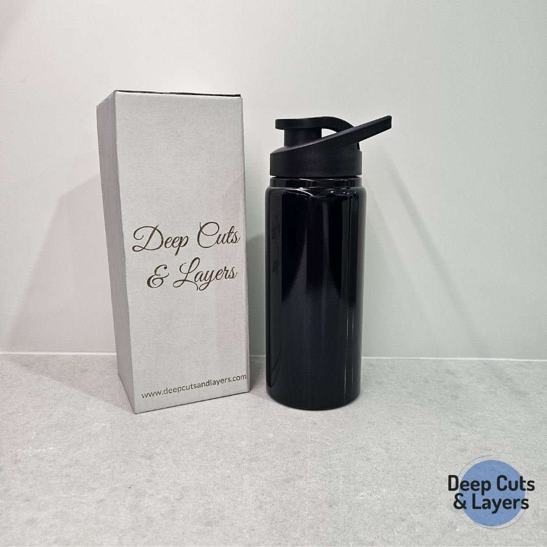 Stainless Steel Drink Bottle Front Image plus Name