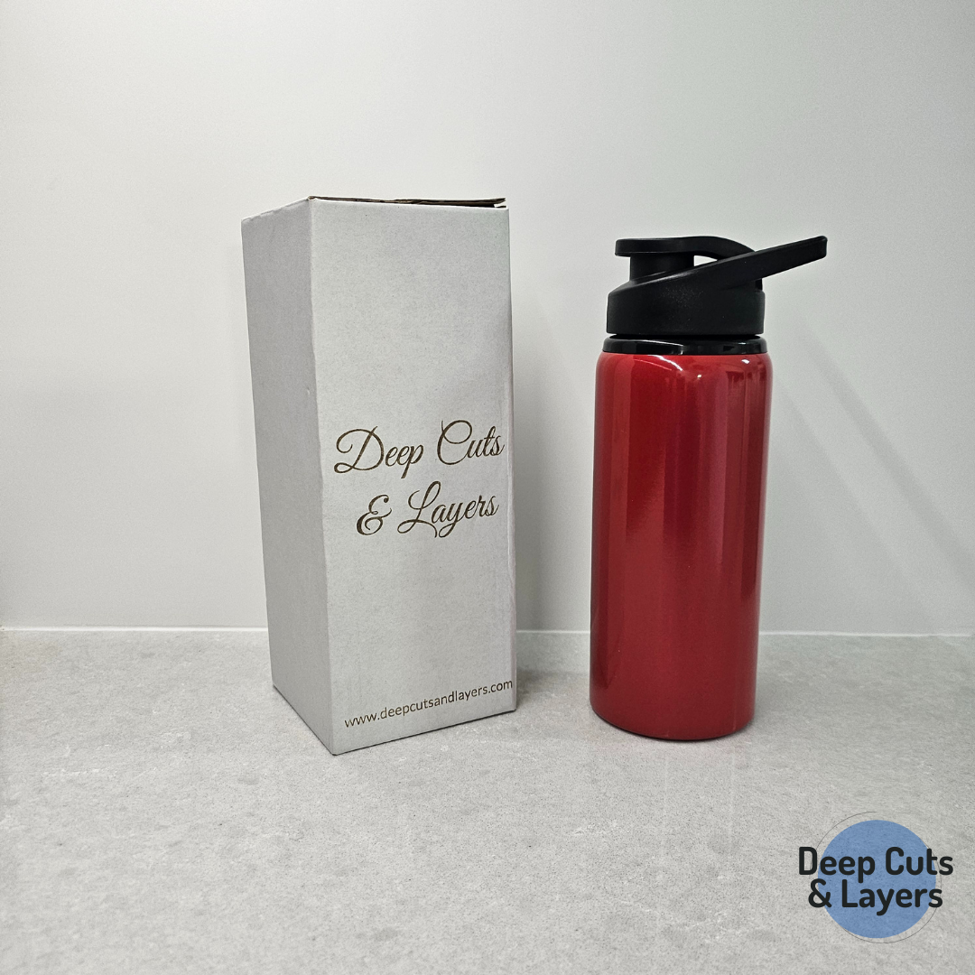 Stainless Steel Drink Bottle Front Image plus Name