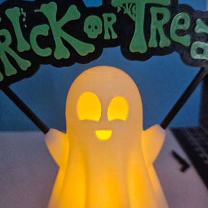 Menacing Ghost Lamp – Spooky Vibes with Personality