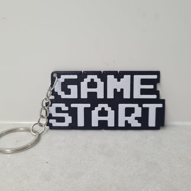 Retro Arcade 3D Printed Keyring – Game Over, Start or Insert Coin