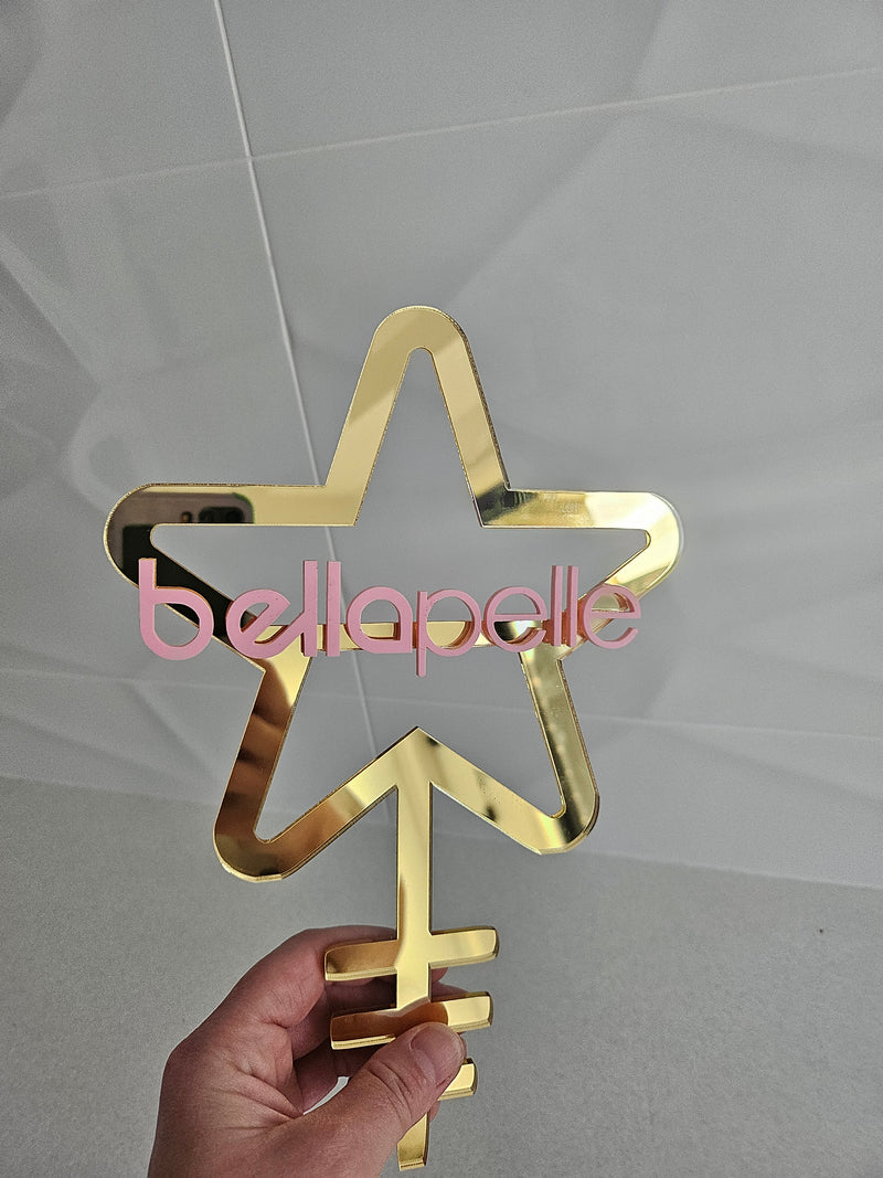 Custom christmas tree star topper
