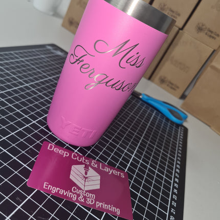 Custom Yeti Engraving – Name Only