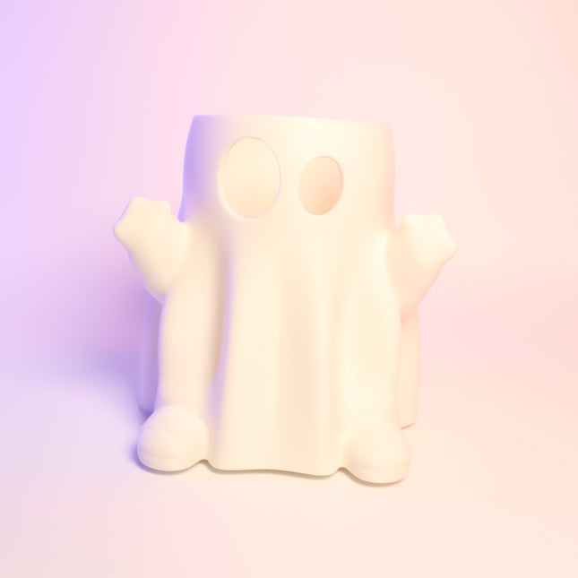 3D Printed Ghost Desk Organiser – Pen & Pencil Holder, 117mm