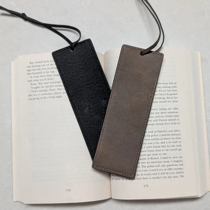 "Thank You" PU Leather Bookmark – Engraved, Teacher Gift