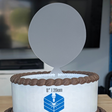 Custom UV printed personalised acrylic Cake topper - 23cms