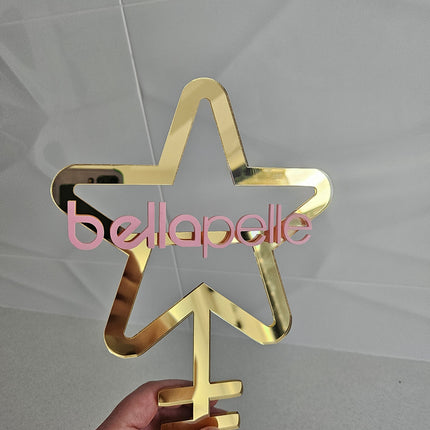 A gold star chritsmas tree topper