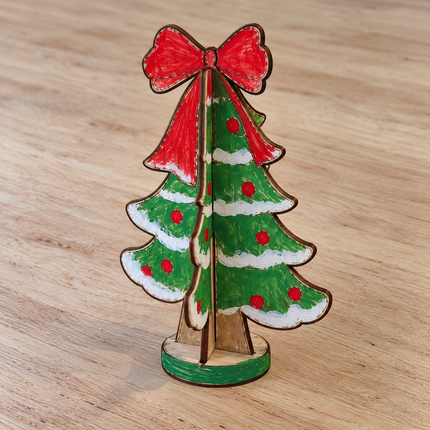 Paint Your Own Christmas Ornament Kit | 3D Wooden Craft