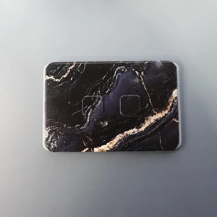 Clipsal Iconic Coverplate Black and gold marble