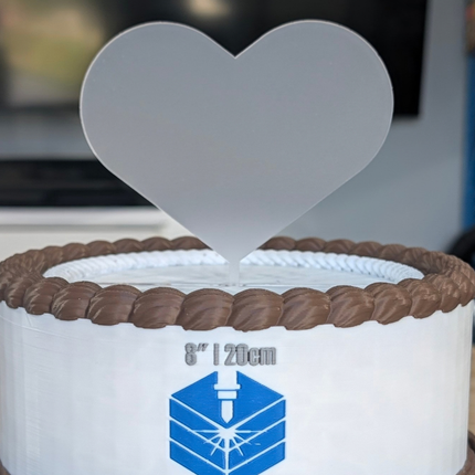 Custom UV printed personalised acrylic Cake topper - 23cms