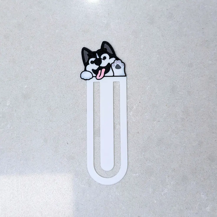 3d printed bookmark with a cute huky design