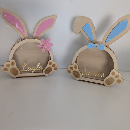 Personalised Bunny Egg Display