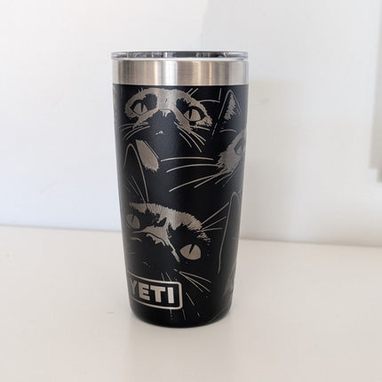 Full wrap custom engraved Yeti cup artwork
