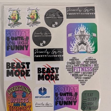 Design Your Own Printed Vinyl Sticker Gang Sheet
