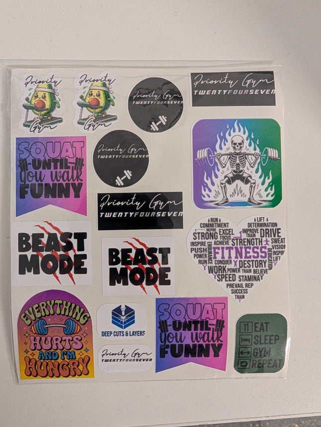 Design Your Own Printed Vinyl Sticker Gang Sheet