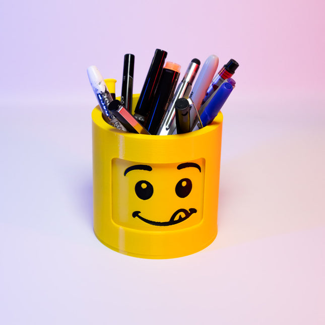 Spinning Block Head Desk Organiser – 3D Printed, 100mm