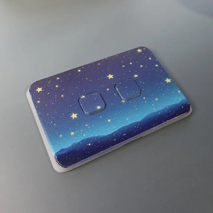 Clipsal iconic coverplate printed with UV ink in starry night