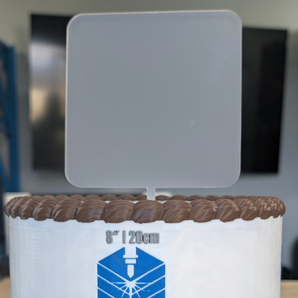 Custom UV printed personalised acrylic Cake topper - 23cms
