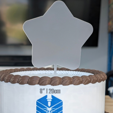 Custom UV printed personalised acrylic Cake topper - 23cms