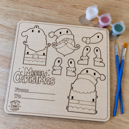 Paint Your Own Christmas Ornament Kit | 3D Wooden Craft