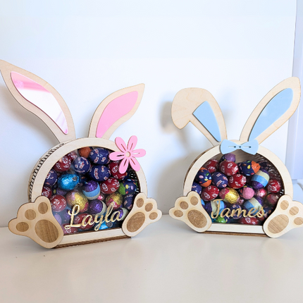 Personalised Bunny Egg Display