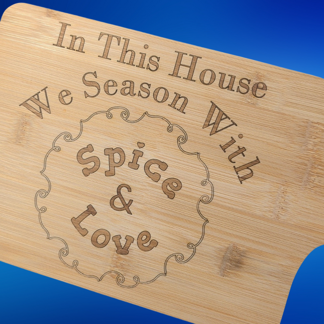 Engraved Bamboo Charcuterie Board – Personalised Name Back