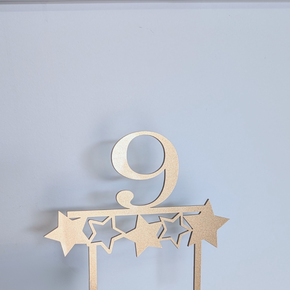 Birthday Star – Number Cake Topper