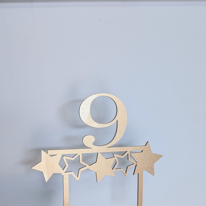 Birthday Star – Number Cake Topper