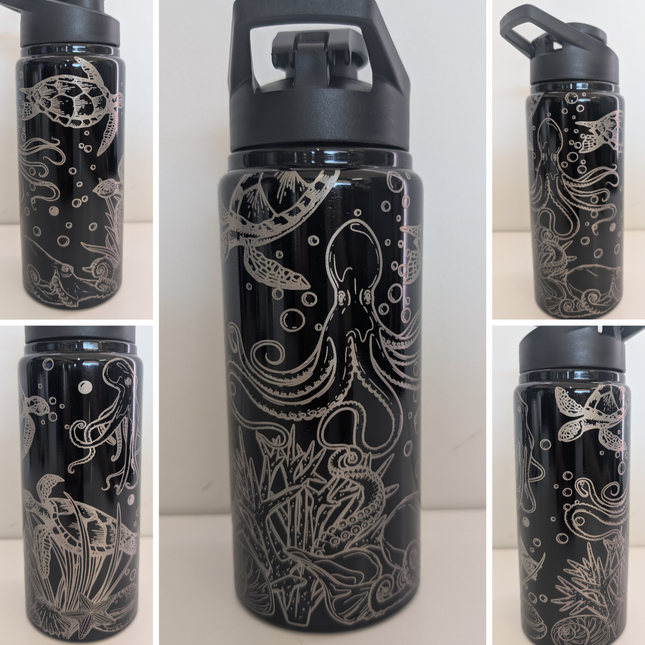 Personalised Full-Wrap Stainless Steel Drink Bottle – 650ml