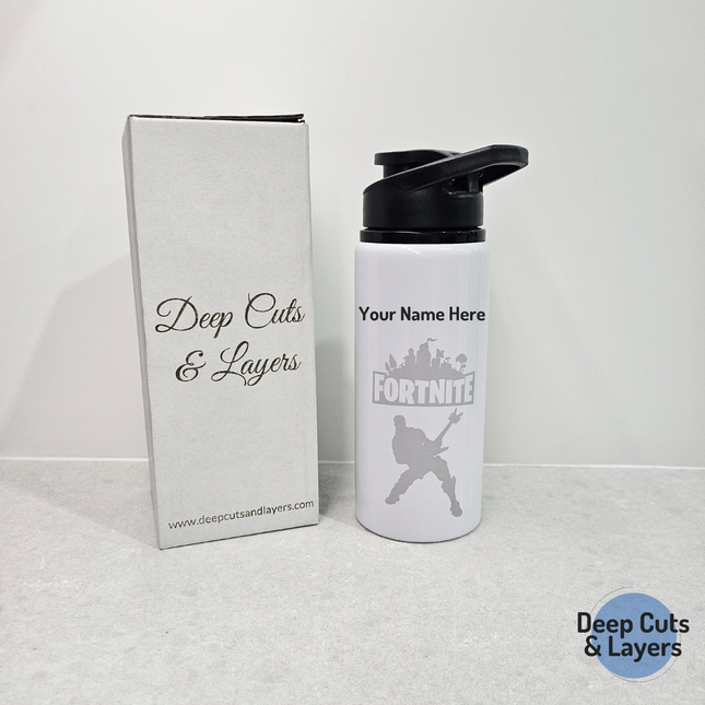 Stainless Steel Drink Bottle Front Image plus Name