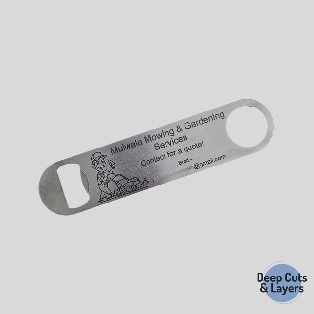 Custom Engraved Stainless Steel Bottle Opener – Logo or Text