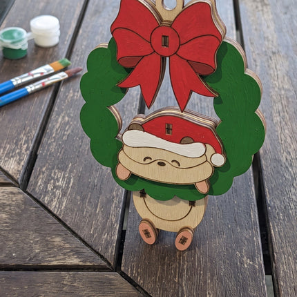 Paint Your Own Christmas Ornament Kit | 3D Wooden Craft