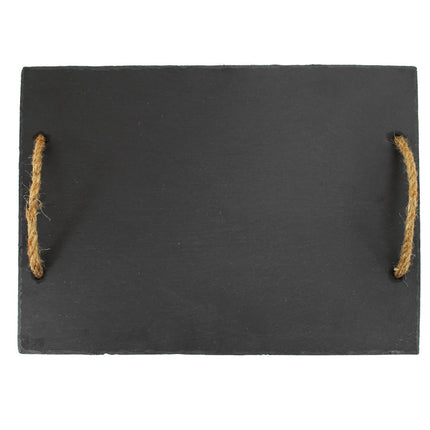 Personalised Slate Serving Board – Rope Handles, 300x200mm